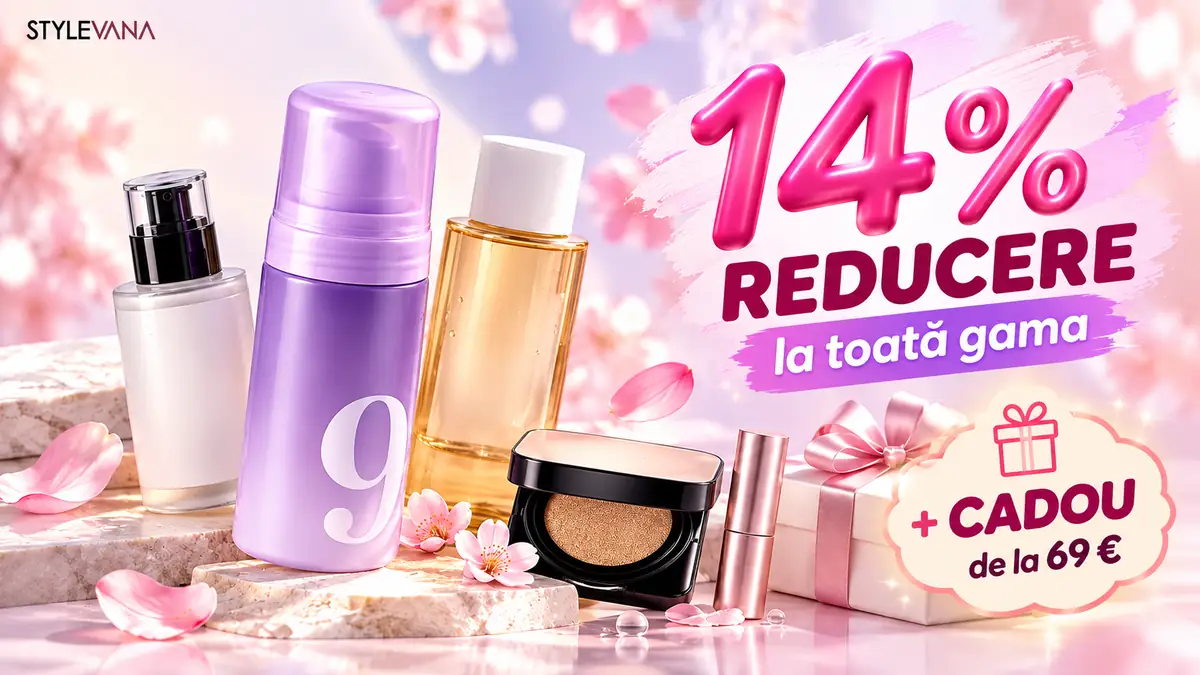 Produse de beauty și skincare Stylevana, cu 14% reducere la toată gama și cadou la comenzi de minimum 69 €.