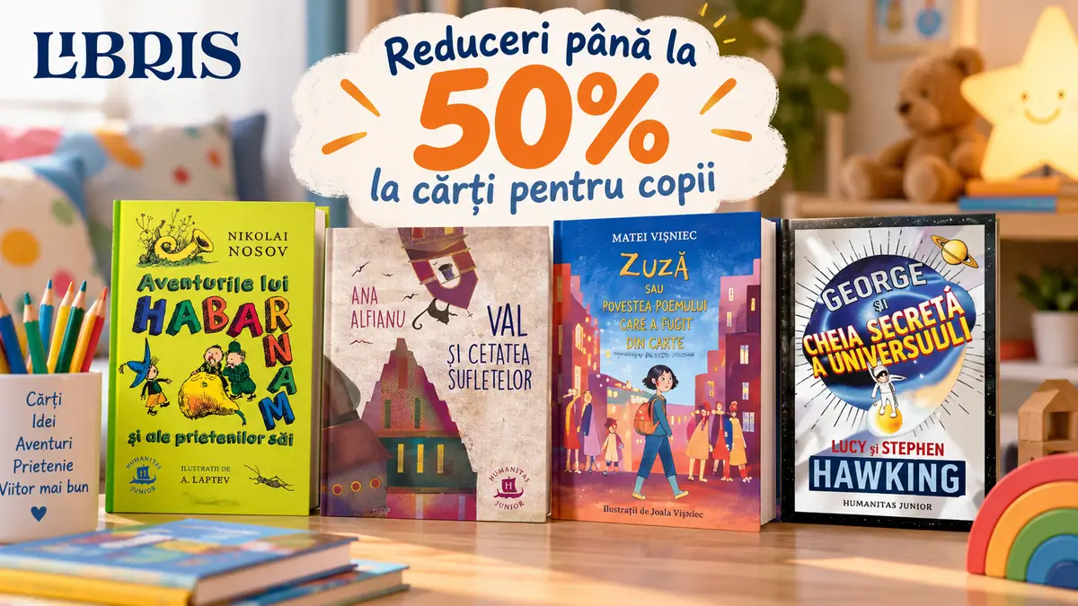 Reduceri pana la 50% la carti pentru copii Humanitas Junior