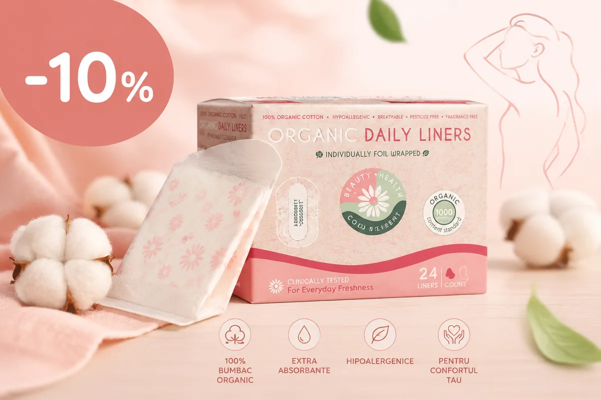 10% reducere extra la abonamentul Femi.Eko pentru absorbante zilnice din bumbac organic și produse de igienă feminină.