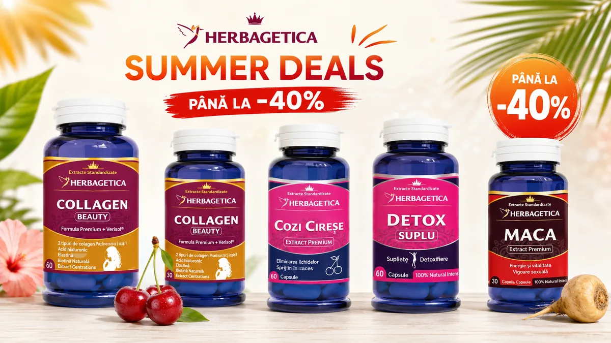 Reduceri de până la 40% la suplimente și produse Aronia Charlottenburg, inclusiv Vitamina D3, Acerola, probiotice și suplimente pentru copii.