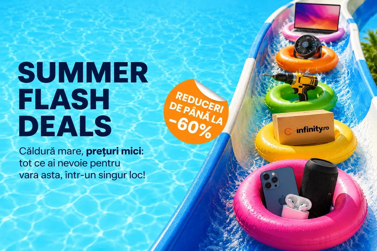 Campania Summer Flash Deals Infinity cu reduceri de până la 60% la mii de produse