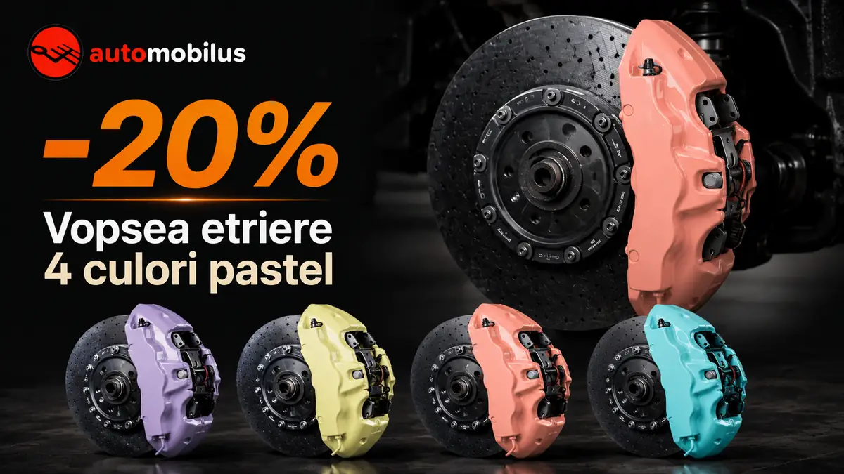 Etriere auto în patru culori pastel, promovate cu reducere de 20% la Automobilus.