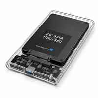 Carcasă externă pentru HDD și SSD de 2,5 inch pe fundal alb