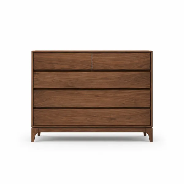Comoda maro minimalista pe un fundal alb