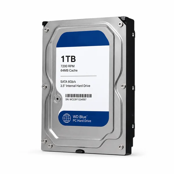 Hard disk intern (HDD) pentru PC pe fundal alb