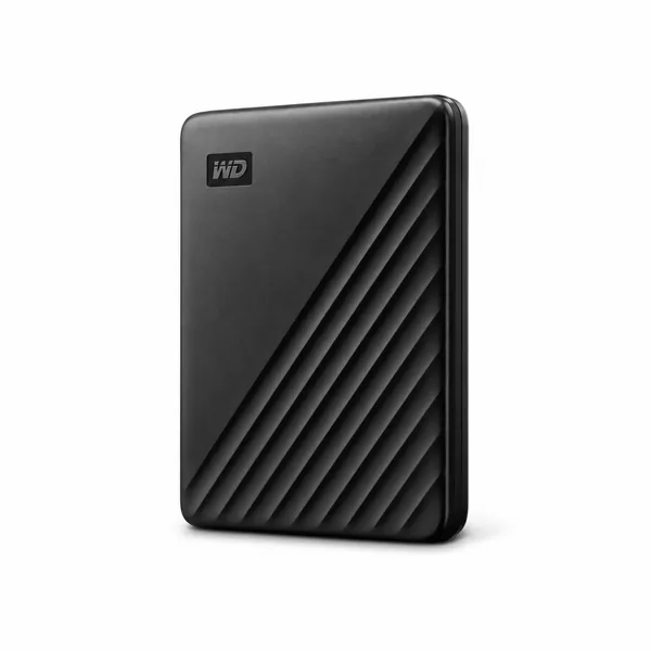 Hard disk extern portabil pe fundal alb