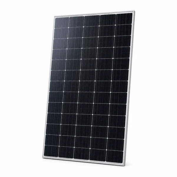 Panou fotovoltaic pentru producerea energiei solare pe fundal alb.