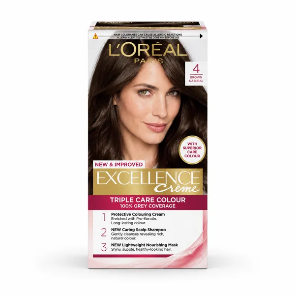 Vopsea de par L'oreal pe un fundal alb