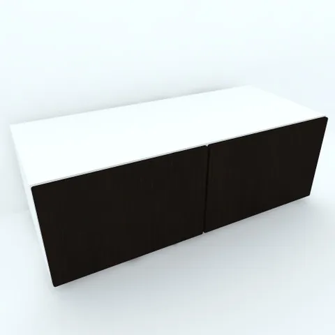 Comoda Spectral Mobila Armonia 2 Ușii Alb cu Wenge Push to Open