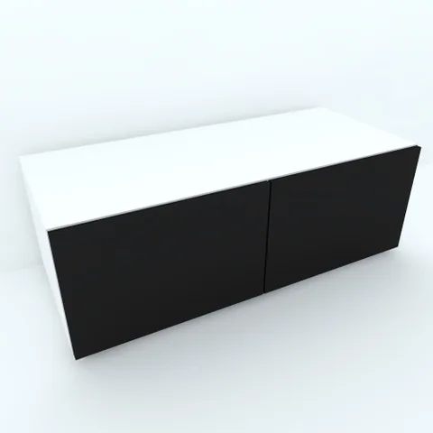 Comoda Spectral Mobila Armonia 120cm 2 Uși Push to Open Alb cu PAL Negru