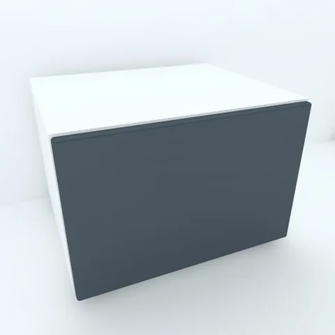 Spectral Mobila Armonia O Ușă Push To Open Alb cu MDF Gri