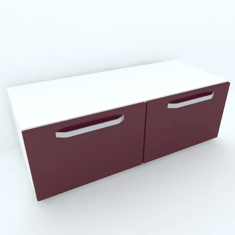 Comoda Spectral Mobila Armonia 2 Uși Alb cu MDF Rosu