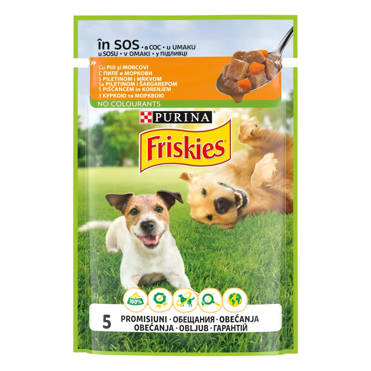 Hrana Umeda Pentru Caini Friskies Adult Pui si Morcovi in Sos 85g