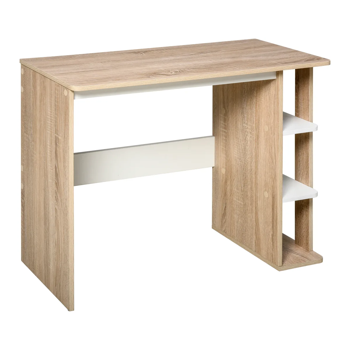 Birou HOMCOM Modern 3 Rafturi 100x44x74cm Natural