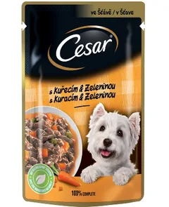 Hrana Umeda pentru Caini Cesar Plic Pui si Legume in Sos 100g