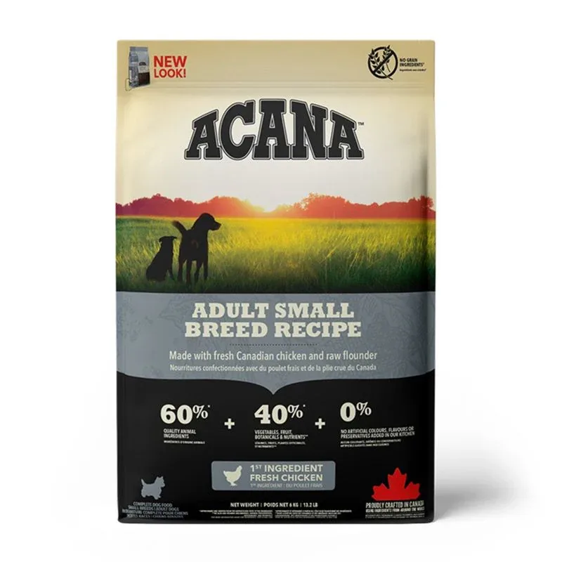 Hrana Uscata Caini Acana Heritage Adult Small Breed Fara Cereale 6kg