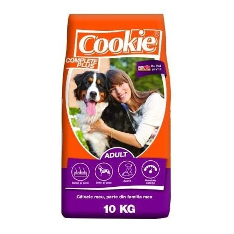 Hrana Uscata pentru Caini Cookie Complete Plus Adult Pui si Vita 10kg