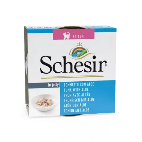 Hrana Umeda pentru Pisici Schesir Kitten Tuna with Aloe in Jelly 85g