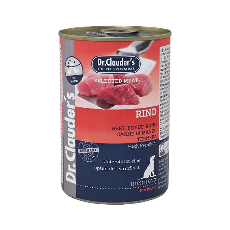 Hrana Umeda pentru Caini Dr. Clauder's Dog Selected Meat Vita 400g