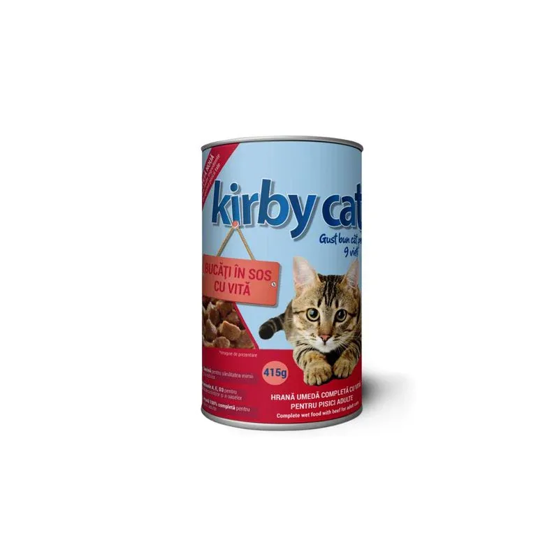Hrana Umeda pentru Pisici Kirby Cat Conserva cu Vita 415g
