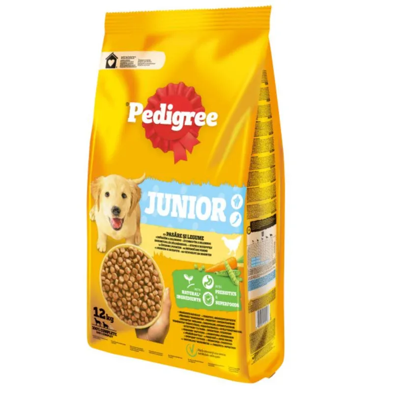 Hrana Uscata pentru Caini Pedigree Vital Protection Junior Talie Medie Pasare si Legume 12kg