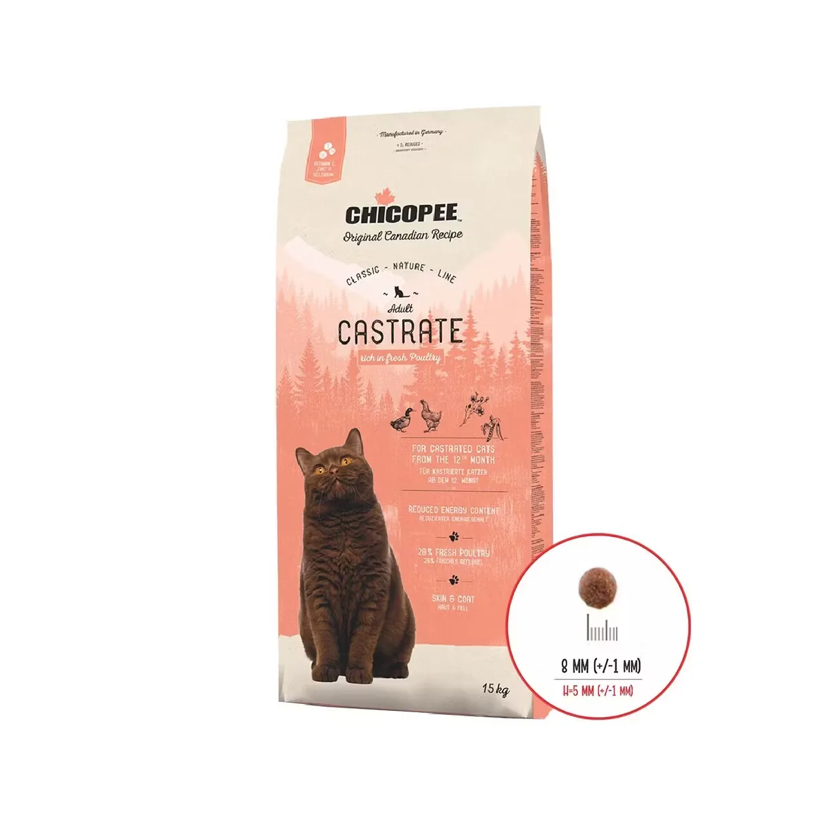 Hrana Uscata Pisici Chicopee Classic Nature Line Castrate Poultry 15kg