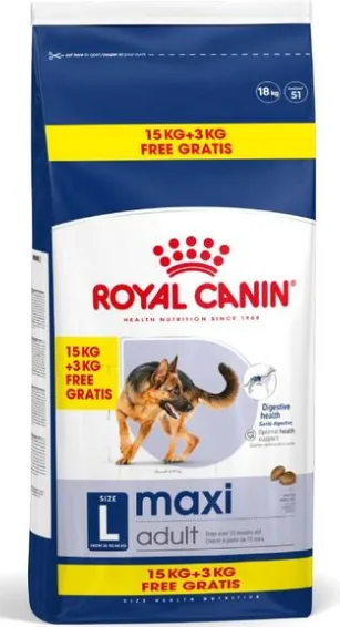 Royal Canin Maxi Adult 15kg 3kg Gratis