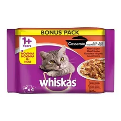 Hrana Umeda pentru Pisici Whiskas Casserole Selectii Clasice 4x85g