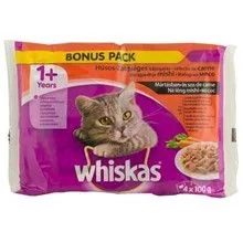 Plicuri Hrana Umeda Pisici Whiskas Selectii Carne si Legume Adult 4x100g