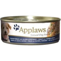 Conserva pentru Caini Applaws Pui Somon Vegetale 156g
