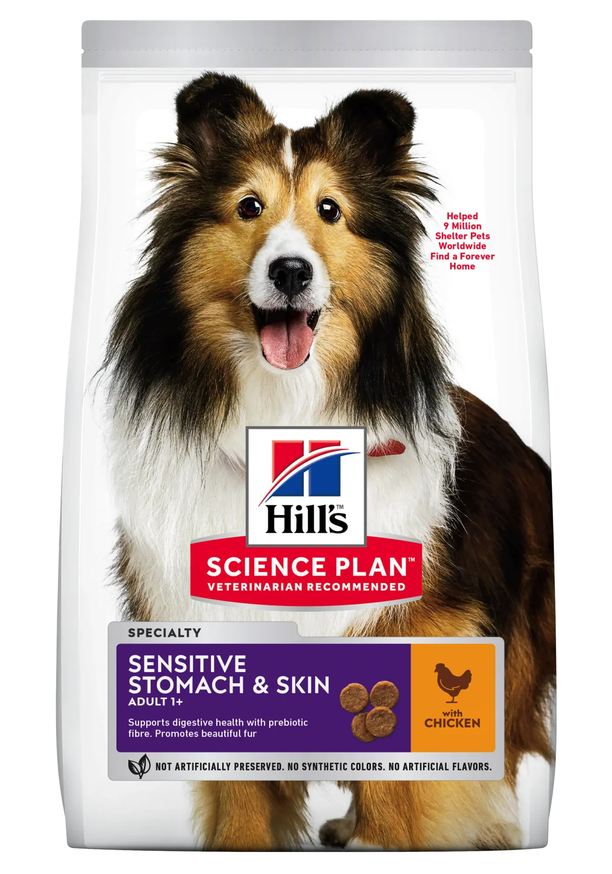 Hrana Uscata Câini Hills Science Plan Adult Sensitive Stomach & Skin Pui 2.5kg