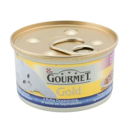 Conserva de Pisici Purina Gourmet Gold Peste si Spanac 85g