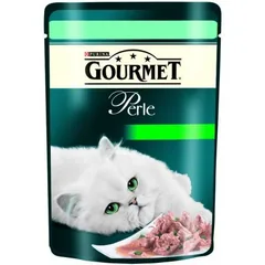 Plic Hrana Pisici Gourmet Perle Pastrav si Spanac 85g