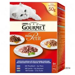 Hrana Umeda Pentru Pisici Gourmet Mon Petit Plic Peste 6x50g