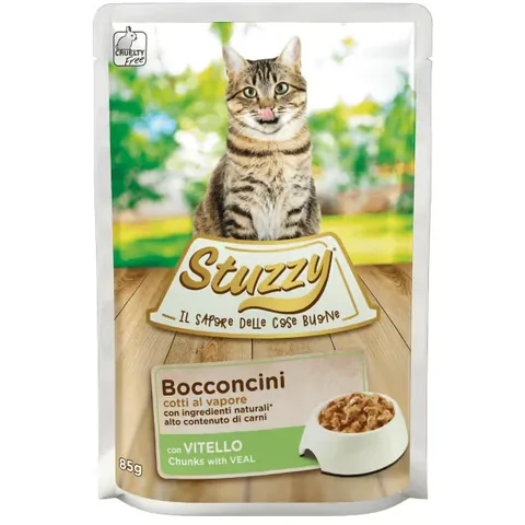 Hrana Umeda pentru Pisici Stuzzy Bucati Vitel Sos 85g