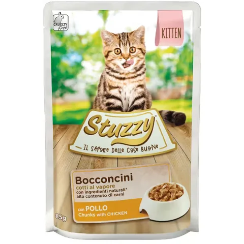 Hrana Umeda pentru Pisici Stuzzy Kitten 85g Bucati Sos