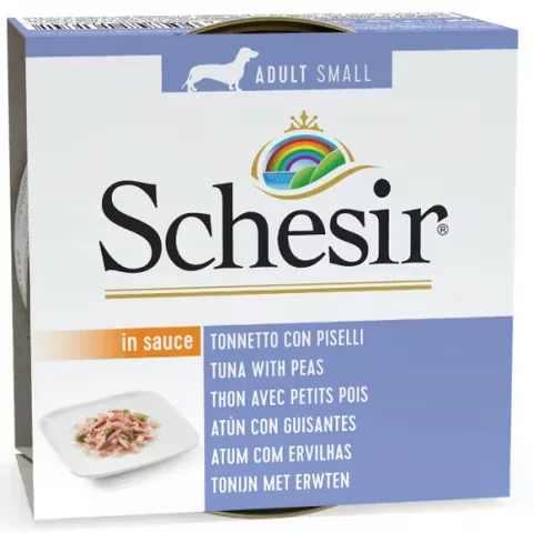 Hrana Umeda pentru Caini Schesir Adult Small Ton cu Mazare in Sos 85g
