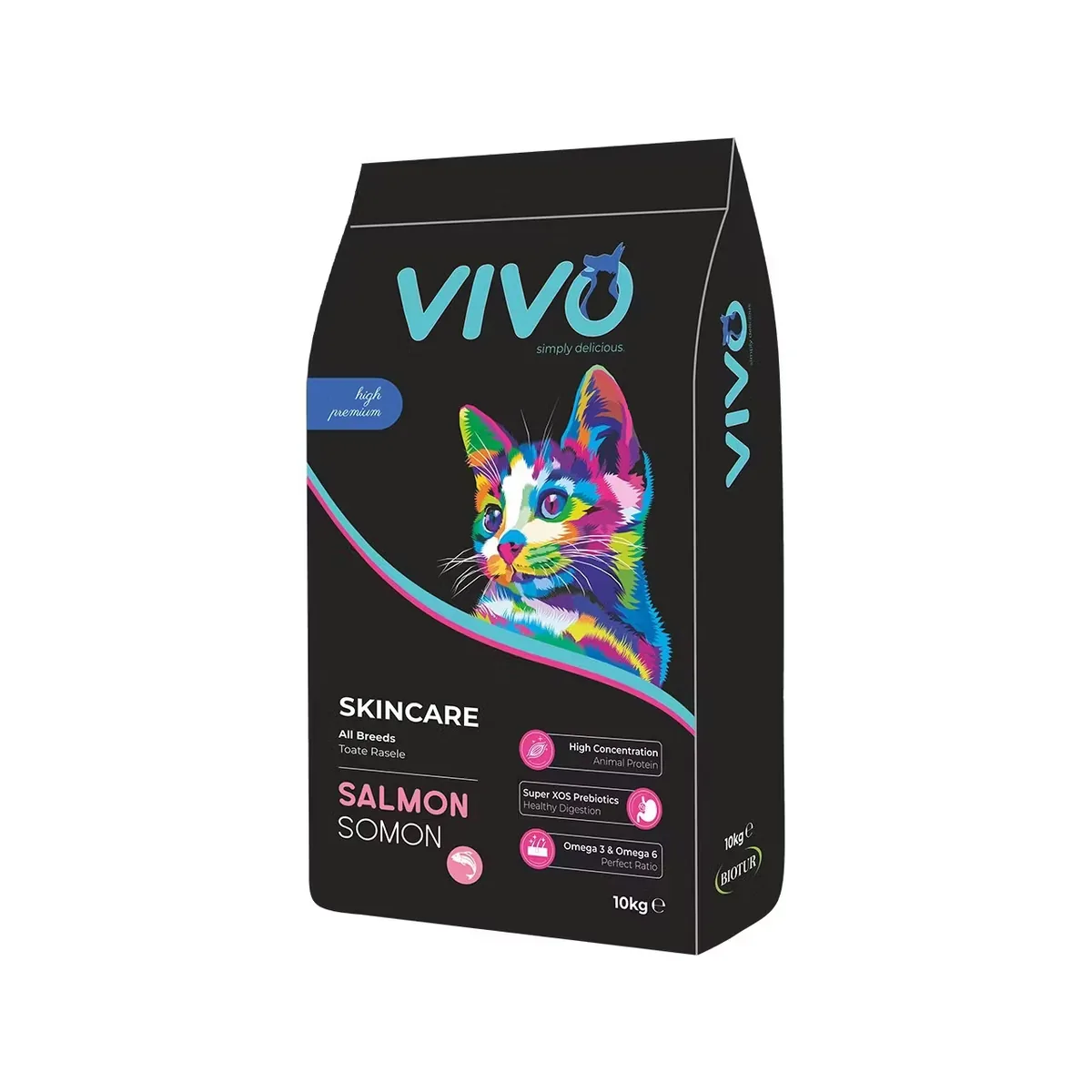 Hrana Uscata Vivo Pisici Adulte Skincare Somon 10kg