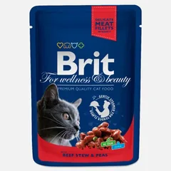 Hrana Umeda pentru Pisici Brit Premium By Nature Vita si Mazare 100g