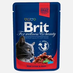 Hrana Umeda pentru Pisici Brit Premium By Nature Vita si Mazare 100g