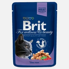 Hrana Umeda pentru Pisici Brit Premium Carne de Cod 100g