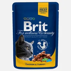Hrana Umeda Pisici Brit Premium Pui si Curcan 100g