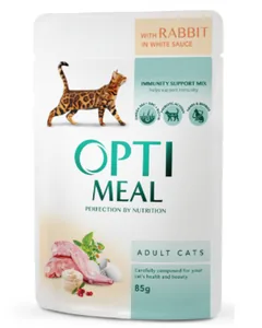 Hrana Umeda pentru Pisici Optimeal Plic Iepure 85g