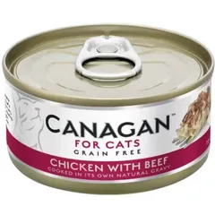 Hrana Umeda pentru Pisici Canagan Pui si Vita 75g