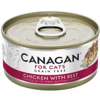 Hrana Umeda pentru Pisici Canagan Pui si Vita 75g