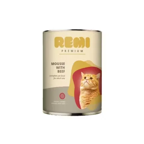 Hrana Umeda pentru Pisici Remi Premium Mousse cu Vita 400g