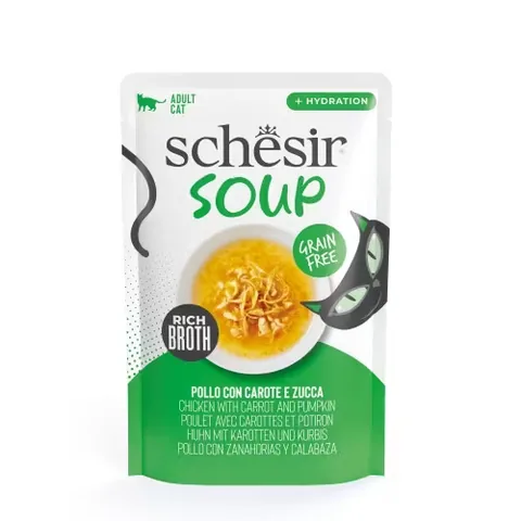 Hrana Umeda pentru Pisici Schesir Soup Pui si Dovleac in Supa 40g