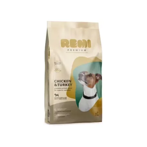 Hrana Uscata pentru Caini Remi Premium Adult Small Breed cu Pui si Curcan 3kg