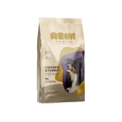 Hrana Uscata Caini Remi Premium Adult Medium Breed Pui si Curcan 3kg