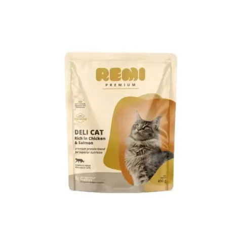 Hrana Uscata pentru Pisici Remi Premium Adult Deli Cat cu Pui 400g